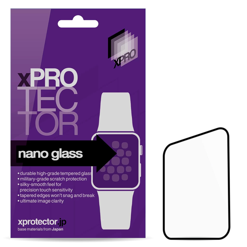 XPRO™ Nano Glass kijelzővédő fekete kerettel Apple Watch 38mm készülékhez