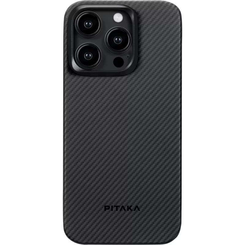 Pitaka MagEZ Case 4 Black / Grey Twill 600D Apple iPhone 15 Pro Max készülékhez – MagSafe rögzítéssel
