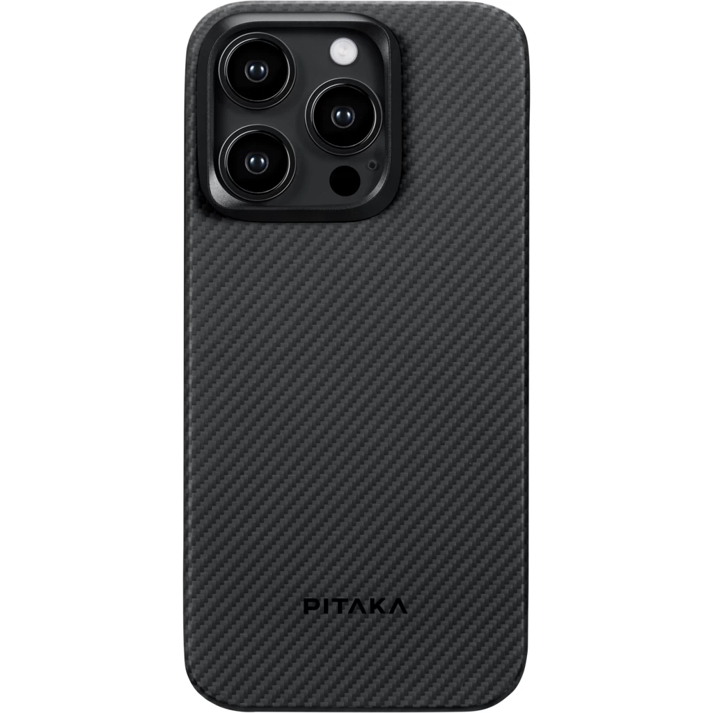Pitaka MagEZ Case 4 Black / Grey Twill 600D Apple iPhone 15 Pro Max készülékhez – MagSafe rögzítéssel