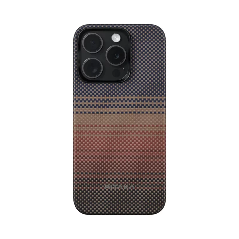 Pitaka Tactile Woven tok SUNSET Apple iPhone 15 Pro készülékhez – MagSafe rögzítéssel (KI1501SU)