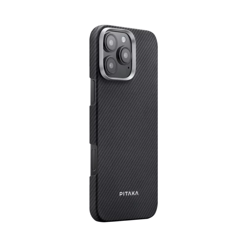 Pitaka ULTRA-SLIM tok Black/Grey Twill Apple iPhone 16 Pro készülékhez – MagSafe rögzítéssel (KI1601PA)