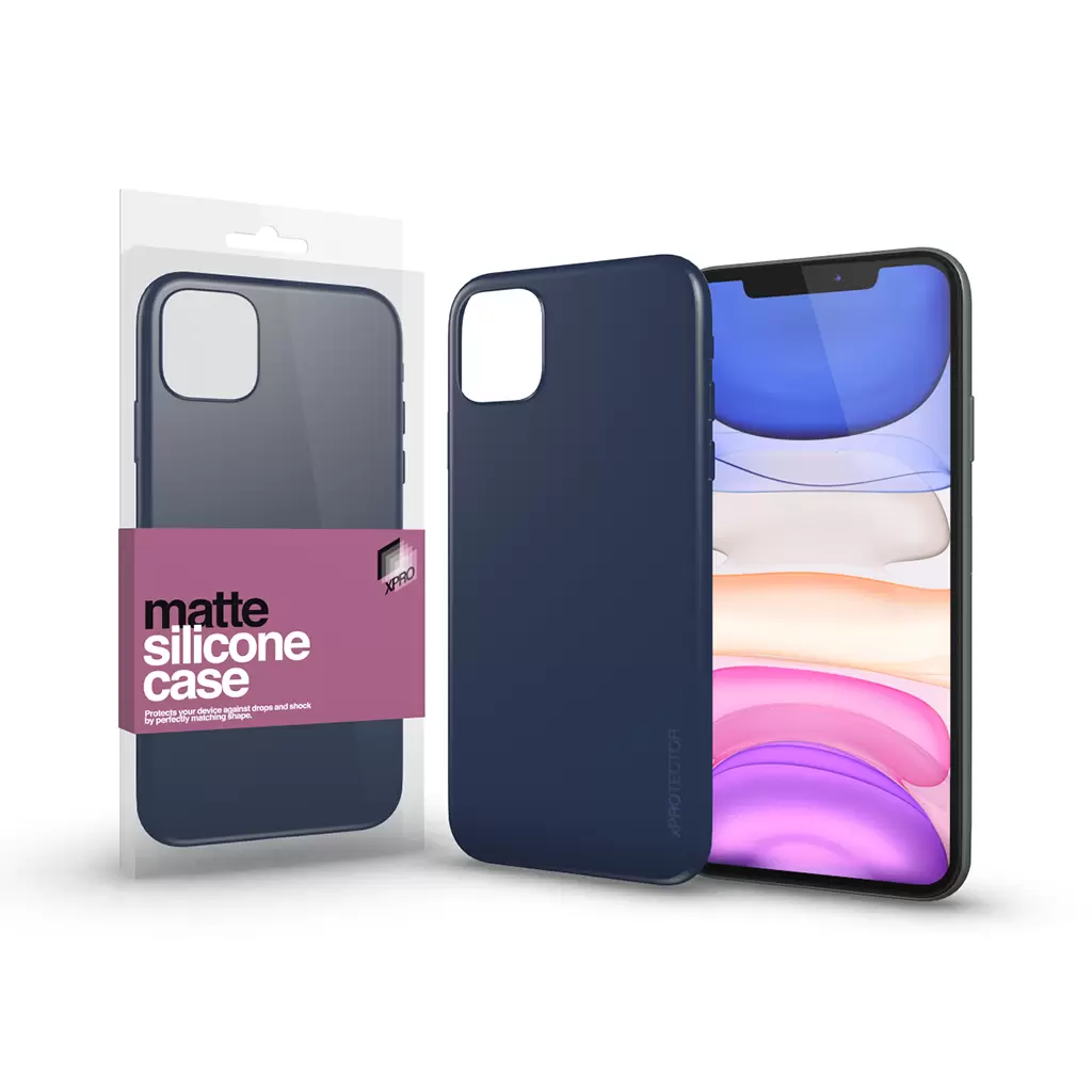 XPRO™ Szilikon matte tok ultravékony sötétsötétkék Apple iPhone 11 Pro Max készülékhez