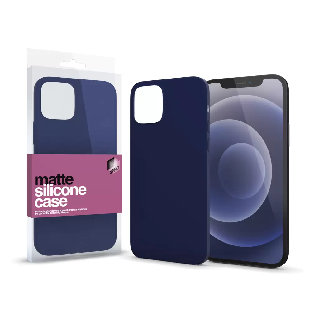 XPRO™ Szilikon matte tok ultravékony sötétsötétkék Apple iPhone 13 Mini készülékhez