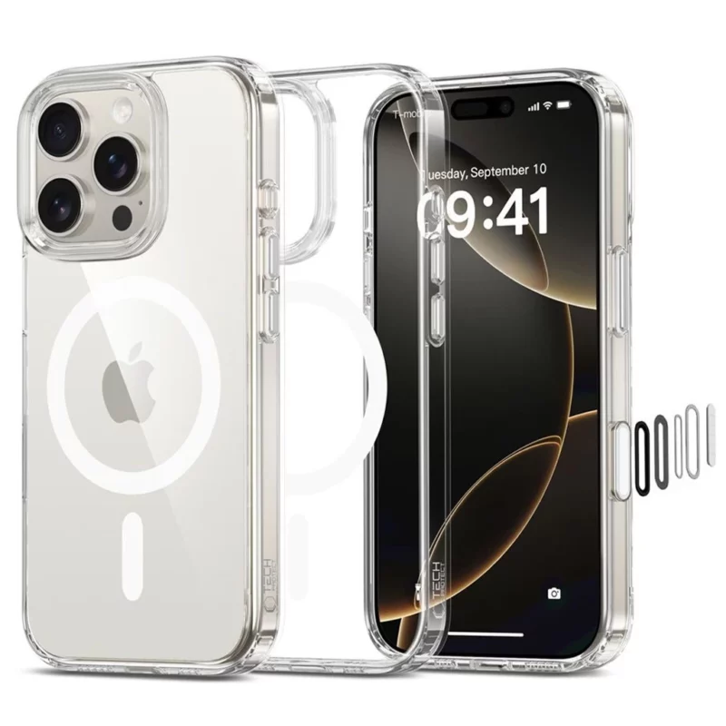 Tech-Protect FLEXAIR MAGSAFE CC átlátszó tok Apple iPhone 16 Pro készülékhez