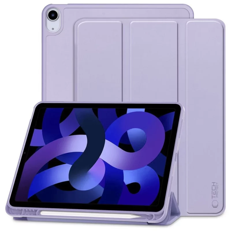 Tech-Protect SmartCase Pen táblagép tok Apple Ipad Air 10,9″ (2020) / Air 10,9″ (2022) / Air 11″ (2024) készülékekhez LILA