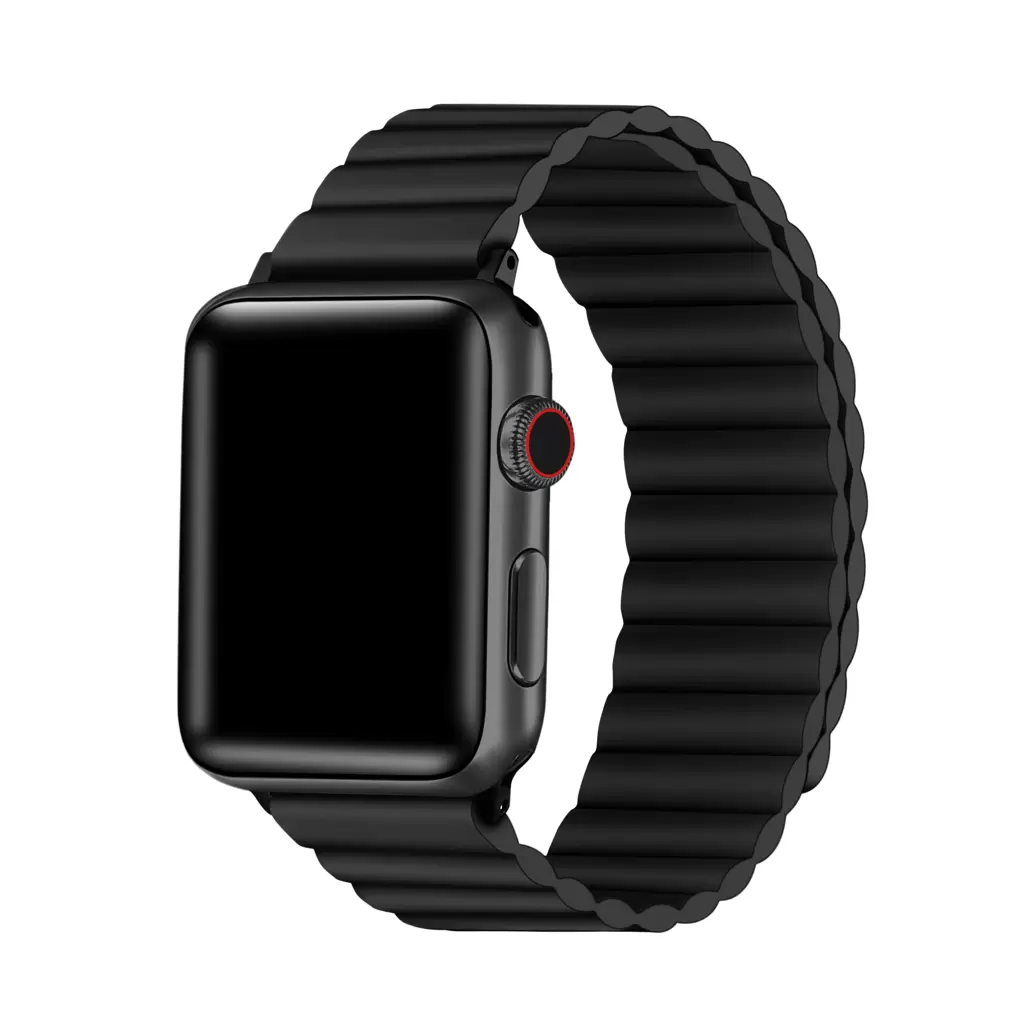 XPRO™ Apple Watch mágneses szilikon szíj fekete Apple Watch 38mm / 40mm / 41mm / 42mm (S10) készülékhez