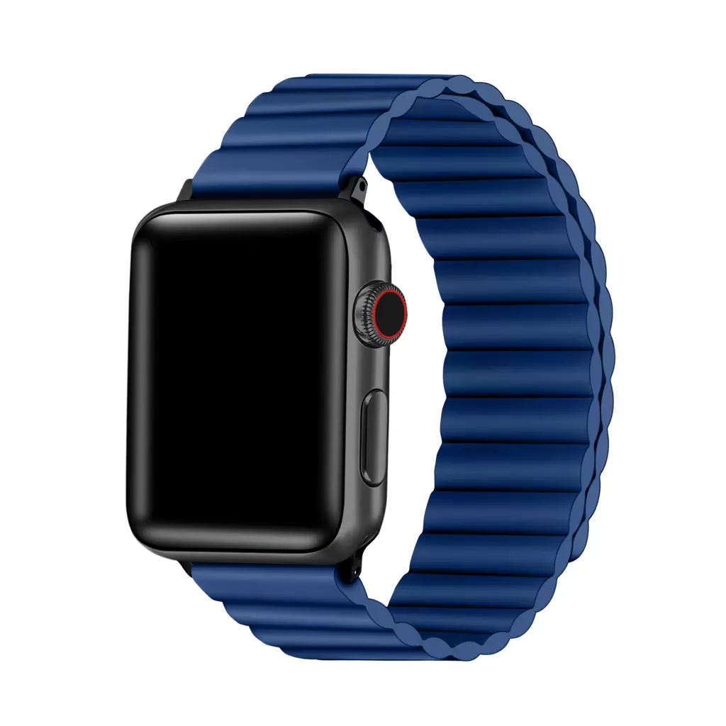 XPRO™ Apple Watch mágneses szilikon szíj kék Apple Watch 42mm (S1-S3) / 44mm / 45mm / 46mm / 49mm készülékhez