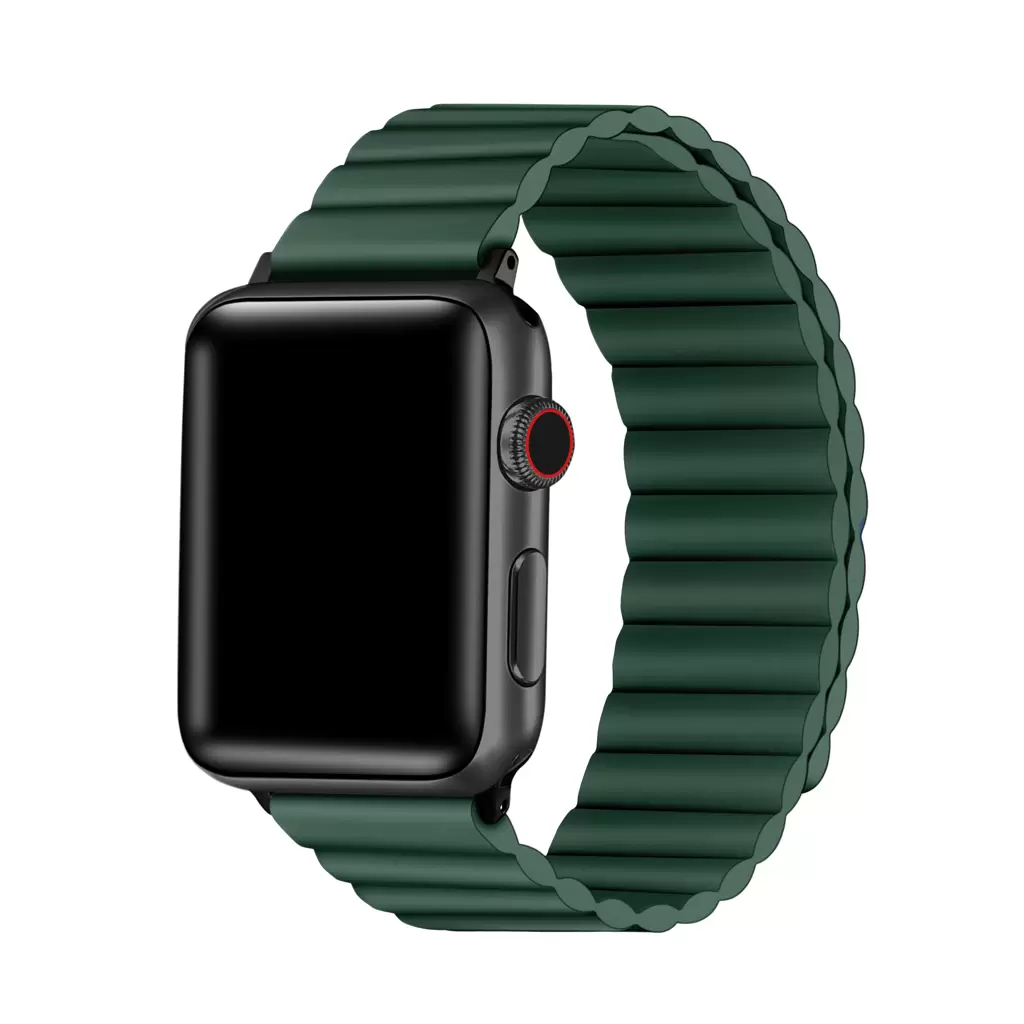 XPRO™ Apple Watch mágneses szilikon szíj zöld Apple Watch 42mm (S1-S3) / 44mm / 45mm / 46mm / 49mm készülékhez