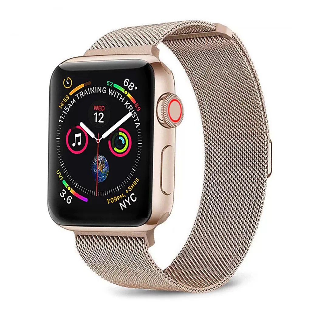 XPRO™ Apple Watch két részes milánói szíj Pink Apple Watch 42mm (S1-S3) / 44mm / 45mm / 46mm / 49mm készülékhez