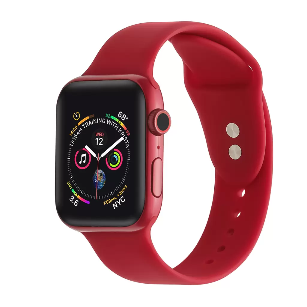 XPRO™ Apple Watch szilikon sport szíj Piros Apple Watch 42mm (S1-S3) / 44mm / 45mm / 46mm / 49mm készülékhez