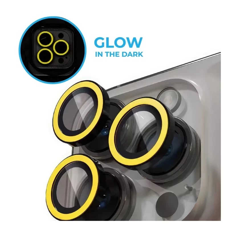 XPRO™ Luminous Prémium Kameravédő Üveg Apple iPhone 16 / Apple iPhone 16 Plus készülékhez – Citromsárga