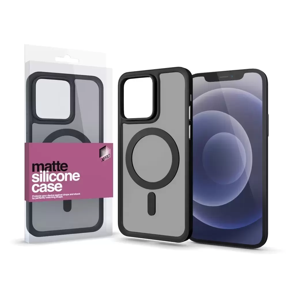 XPRO™ Matte MagSafe tok – Fekete – Iphone 15 Pro Max készülékhez