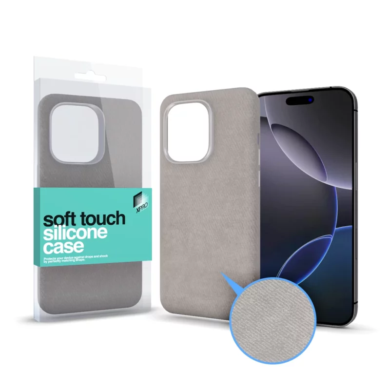 XPRO™ Soft Velvet Magsafe tok Apple iPhone 15 Pro Max készülékhez – Szürke